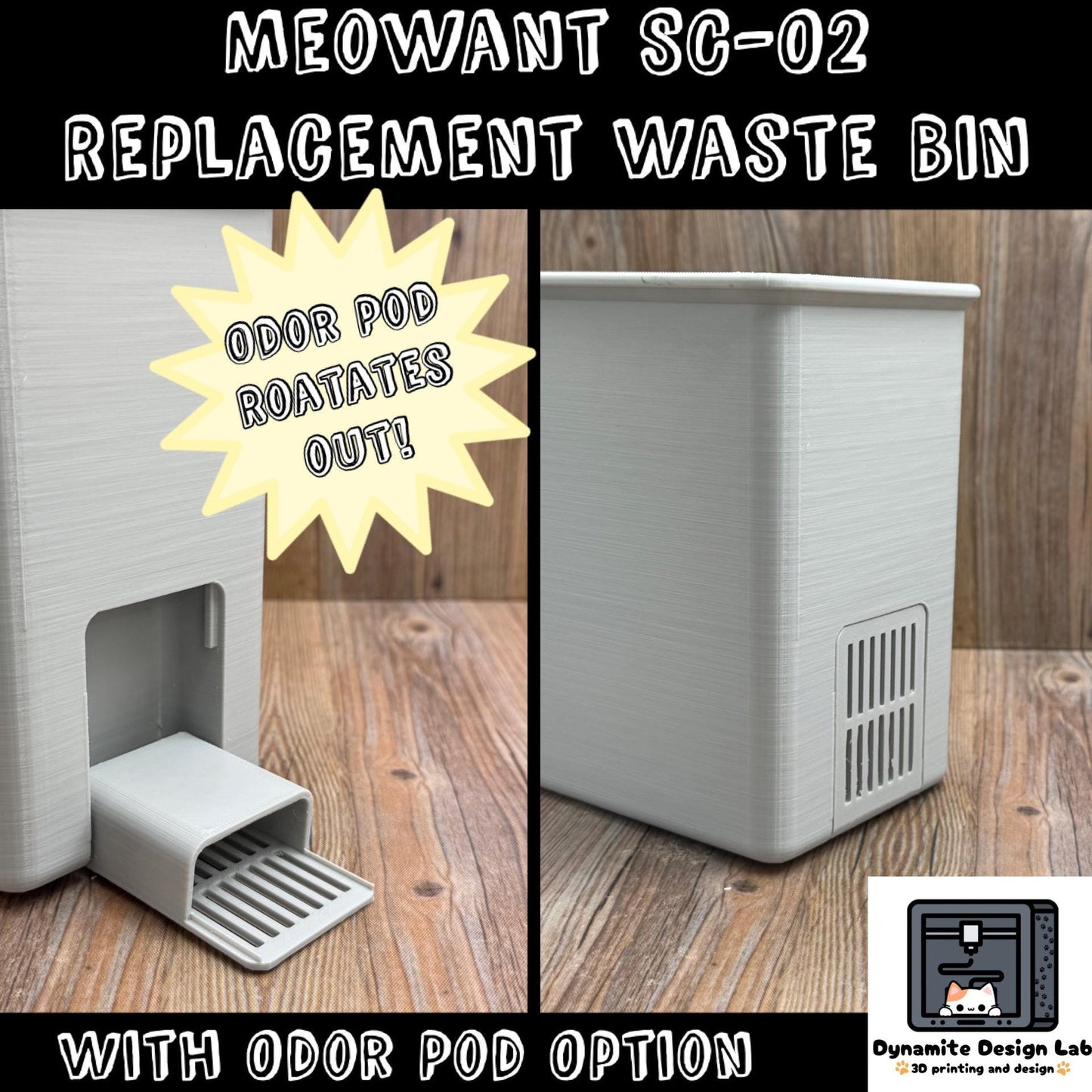 Meowant SC-02 Waste Bin Replacement (White or Gray, Odor Pod Option)