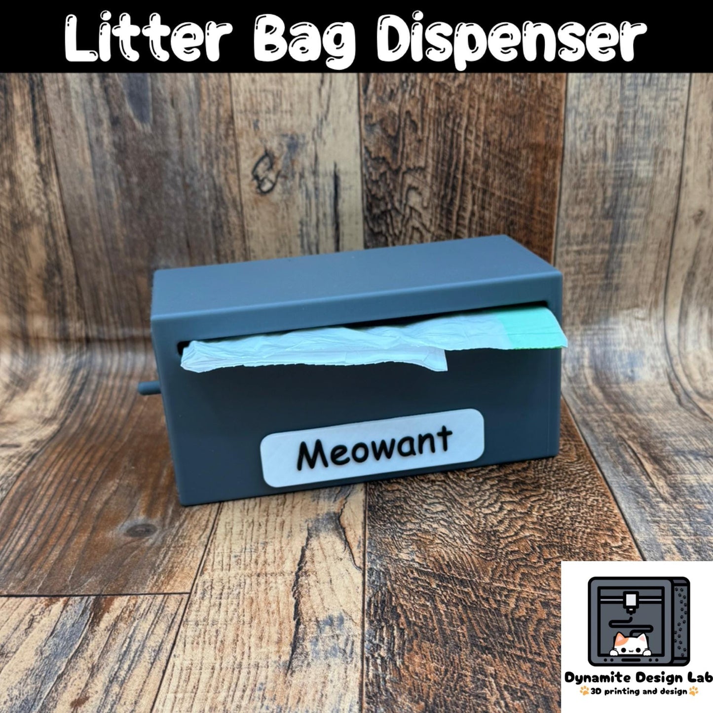 Litter Waste Bag Dispenser / Holder – Compatible with Popular Automatic Litter Boxes