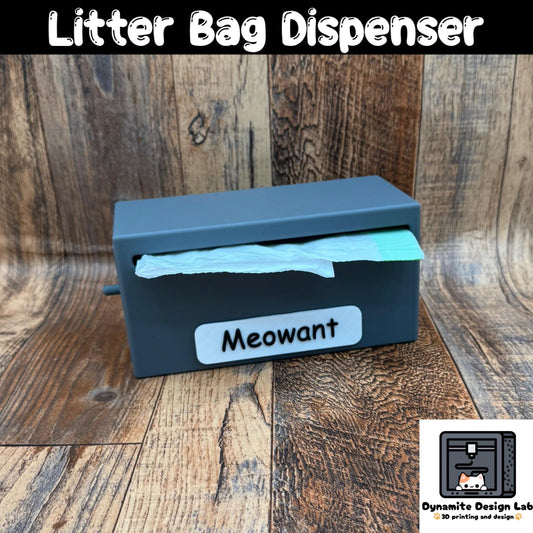 Litter Waste Bag Dispenser / Holder – Compatible with Popular Automatic Litter Boxes