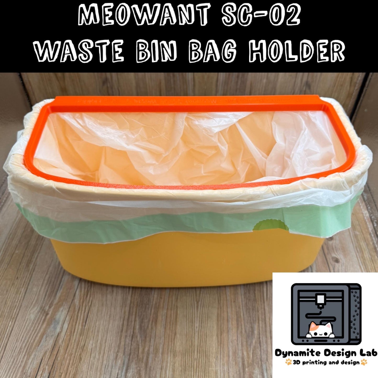 Waste Bin Bag Holder: Meowant SC-02 Litter Box - Snap-On Design