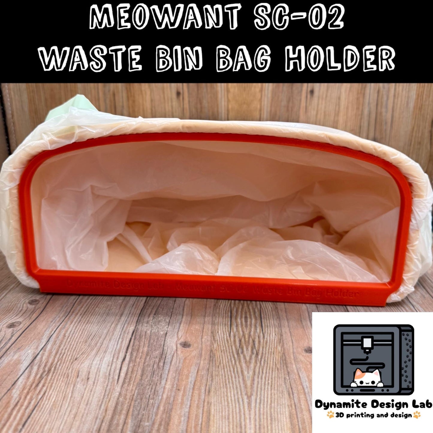 Waste Bin Bag Holder: Meowant SC-02 Litter Box - Snap-On Design