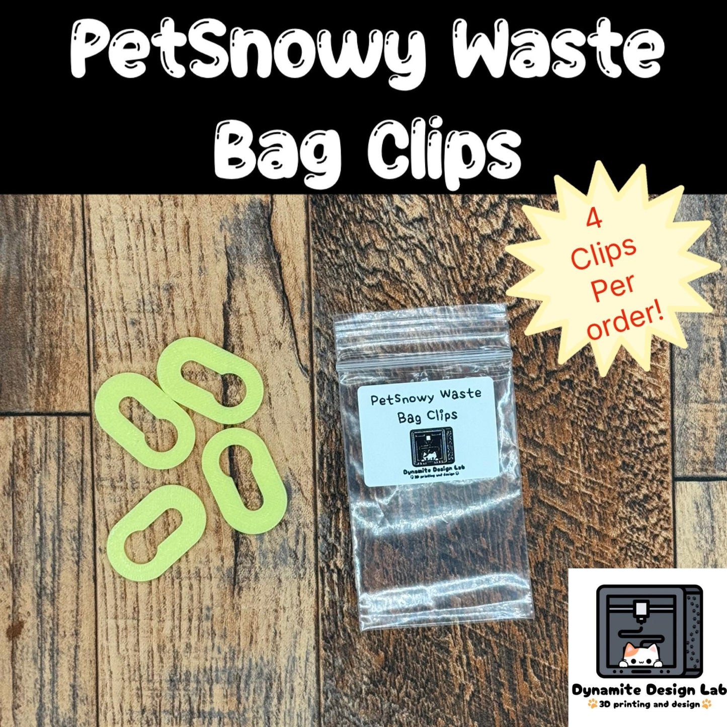 PetSnowy Waste Bag Clips – Use Your Own Bags!