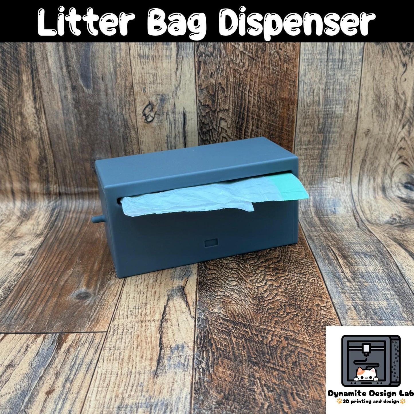 Litter Waste Bag Dispenser / Holder – Compatible with Popular Automatic Litter Boxes
