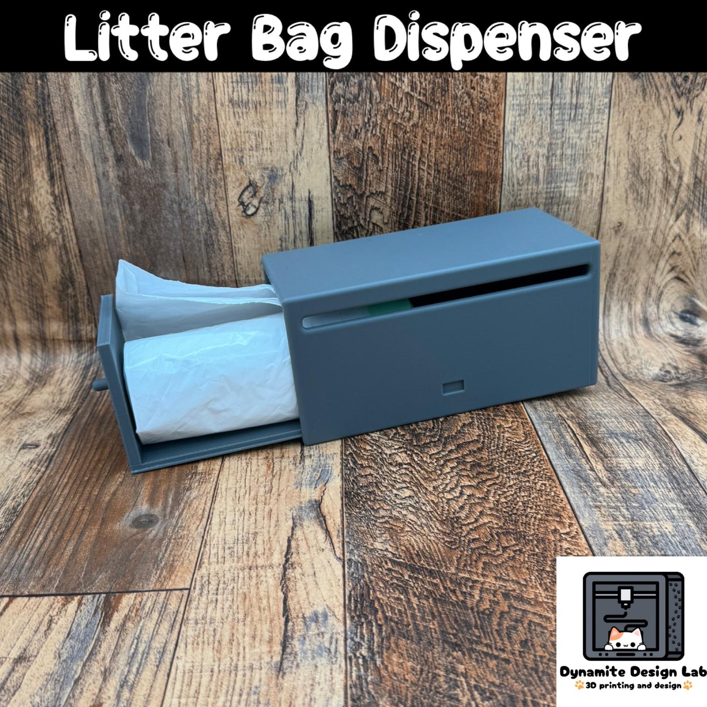 Litter Waste Bag Dispenser / Holder – Compatible with Popular Automatic Litter Boxes